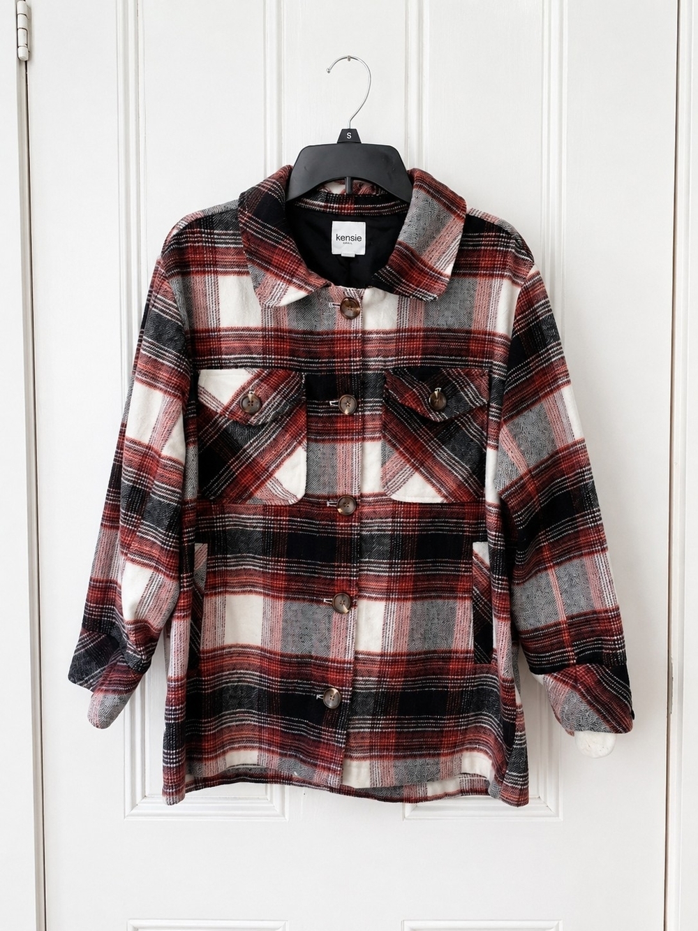 Kensie Jeans Women's Plaid Jacket Size Medium